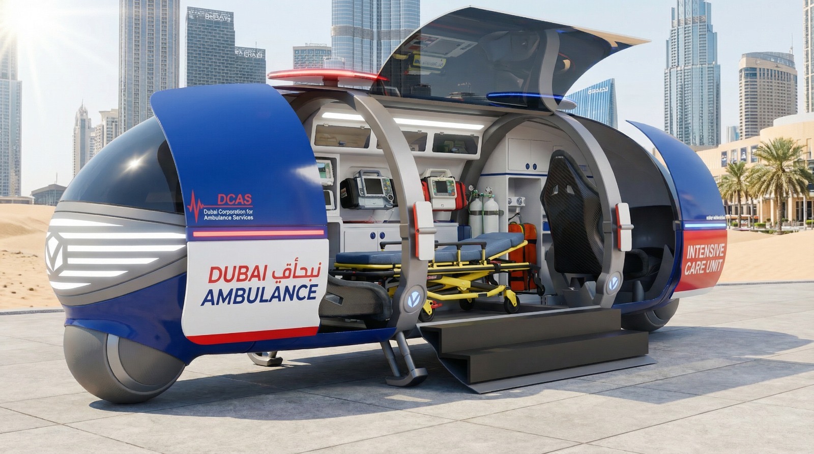 SpaceCab configured as medical emergency response ambulance